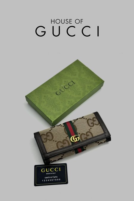 جزدان - Gucci / شامل علبة  - جوتشي شعار عريض